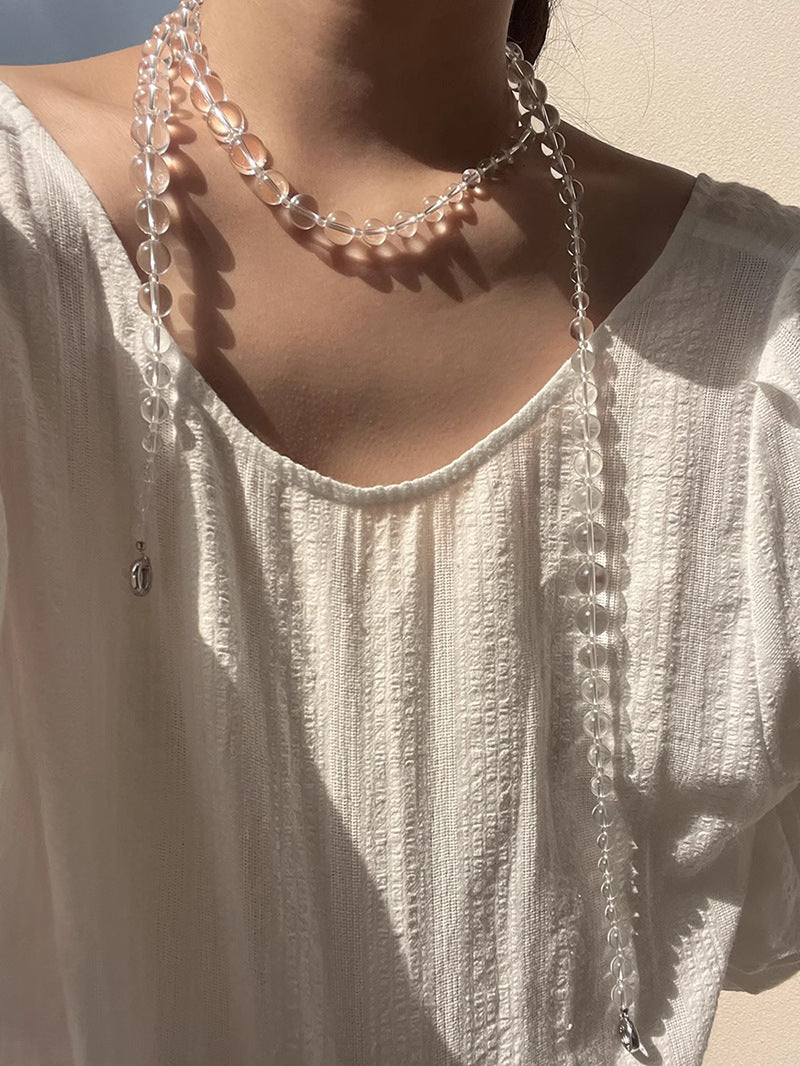 Natural White Crystal Necklace