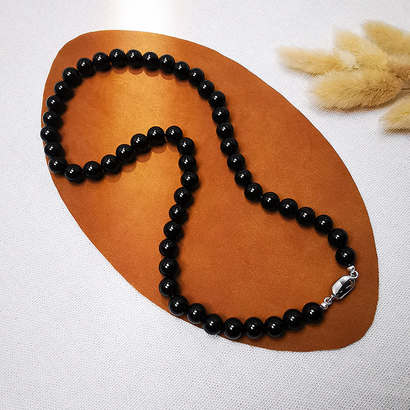 Black Agate Vintage Necklace