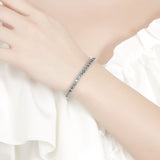 Colorful Blue Moissanite Tennis Bracelet