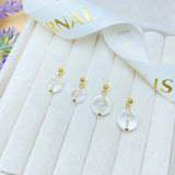 White Crystal Stud Earrings