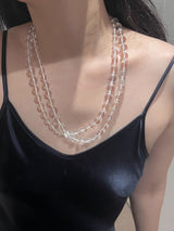 Natural White Crystal Necklace