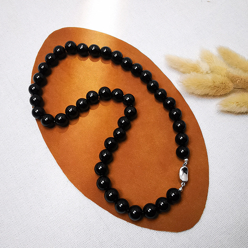 Black Agate Vintage Necklace