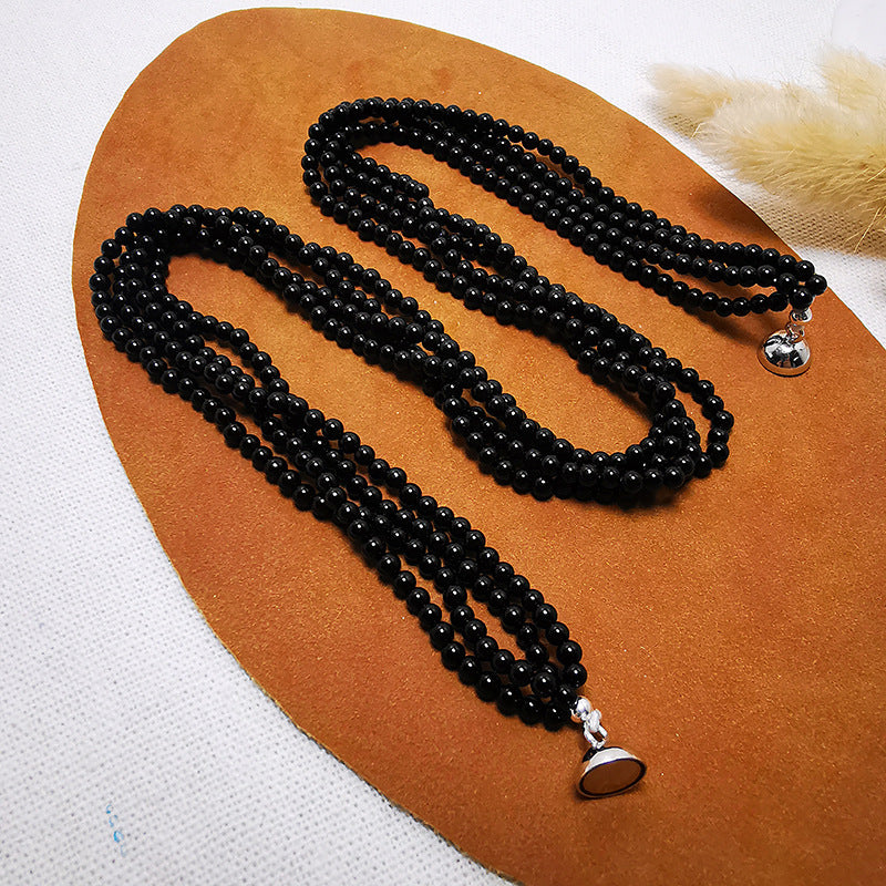 Black Agate Multi-layered Necklace