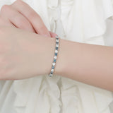 Colorful Blue Moissanite Tennis Bracelet
