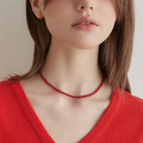 Natural Red Agate Vintage Necklace