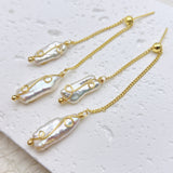 Boucles d'oreilles en perles baroques naturelles