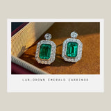 Lab-Grown Emerald Earrings