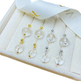 White Crystal Stud Earrings