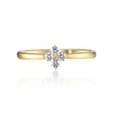 Moissanite Four-Leaf Clover Ring