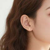 Sterling Silver Daisy Stud Earrings