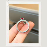 ピンクスピネルの職人技が光るブラッシュドリング